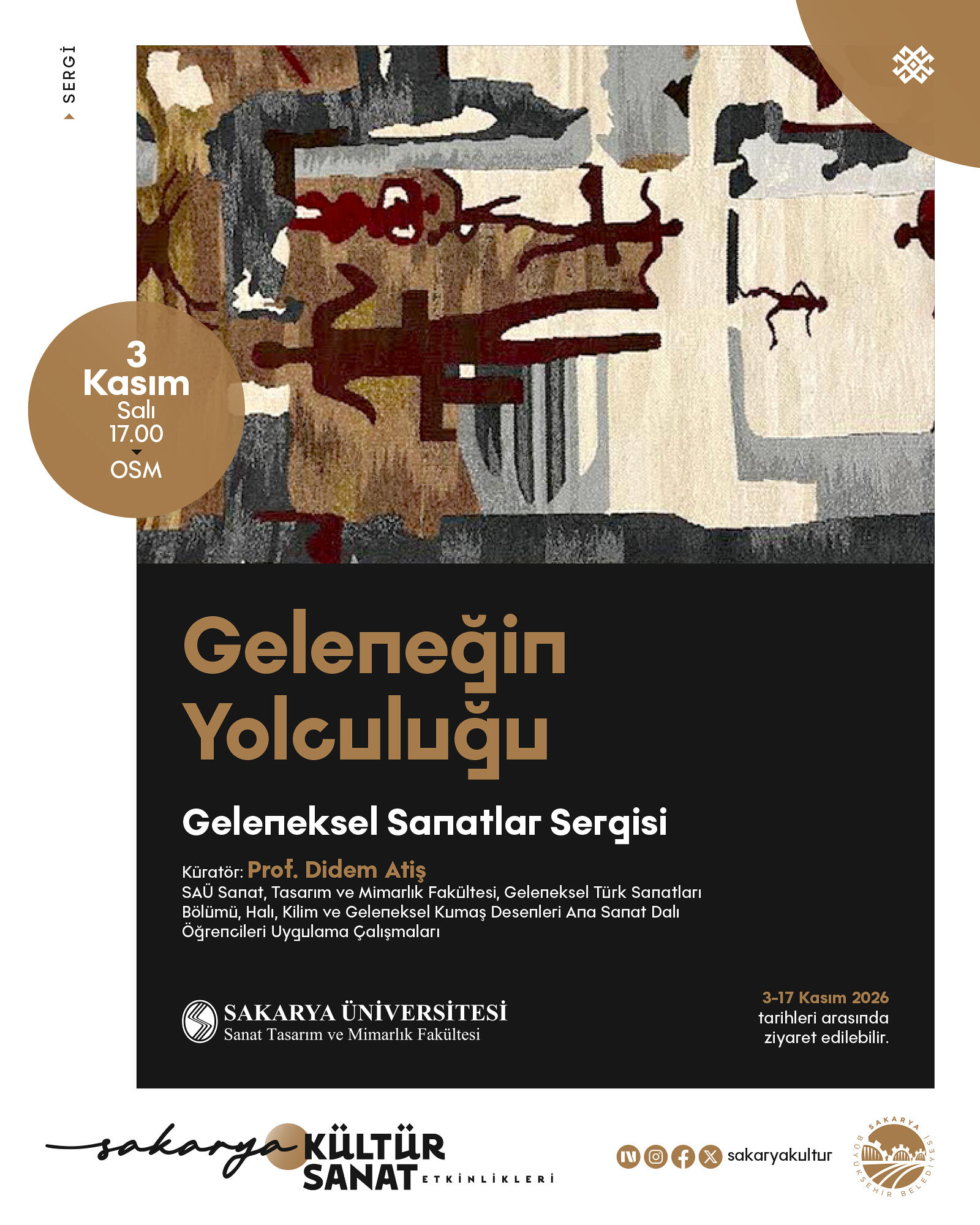 SAU Öğrencilerinin Eserleri “Geleneğin Yolculuğu” Sergisinde Buluşacak