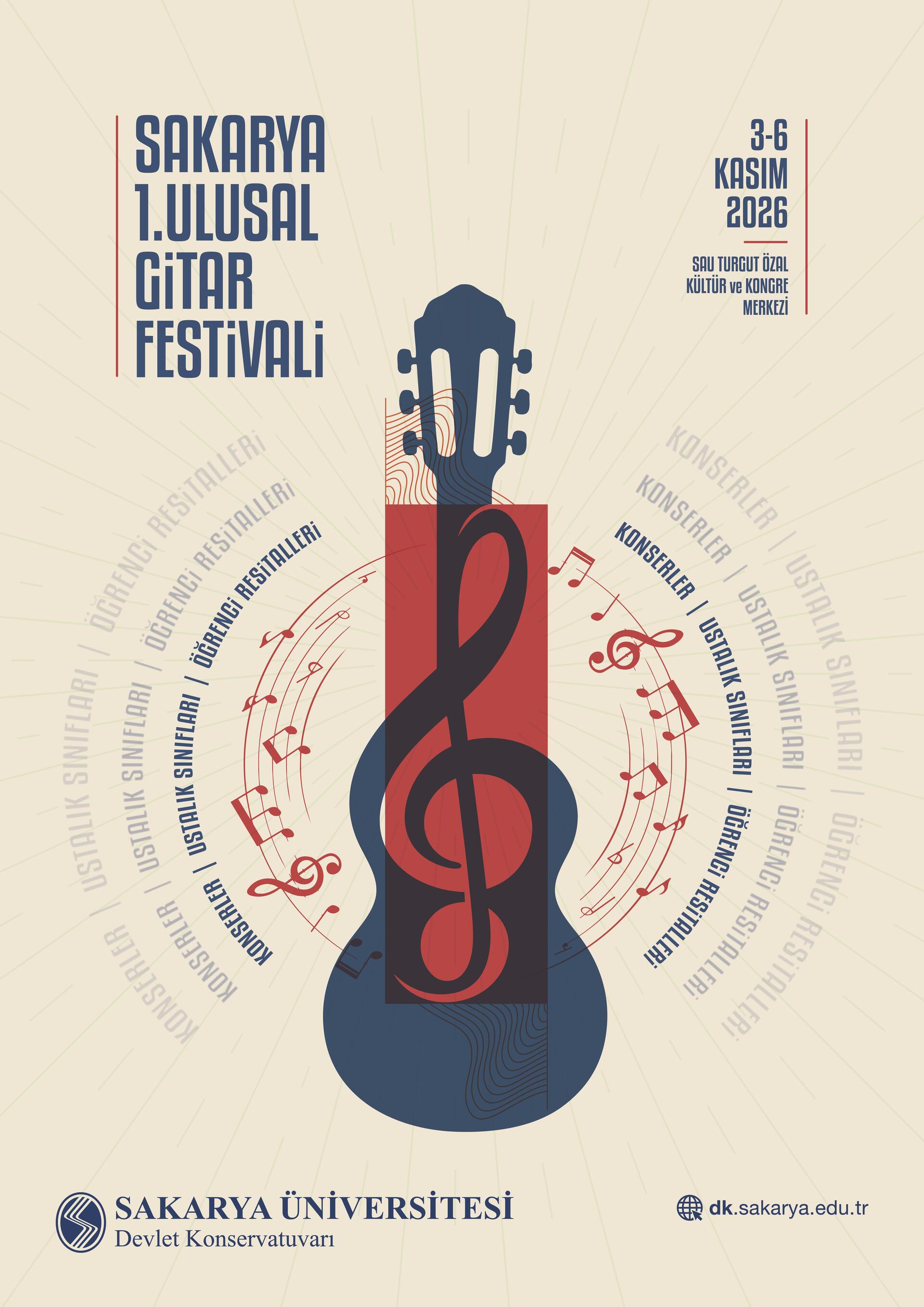 SAU 1. Ulusal Gitar Festivali’ne Ev Sahipliği Yapacak