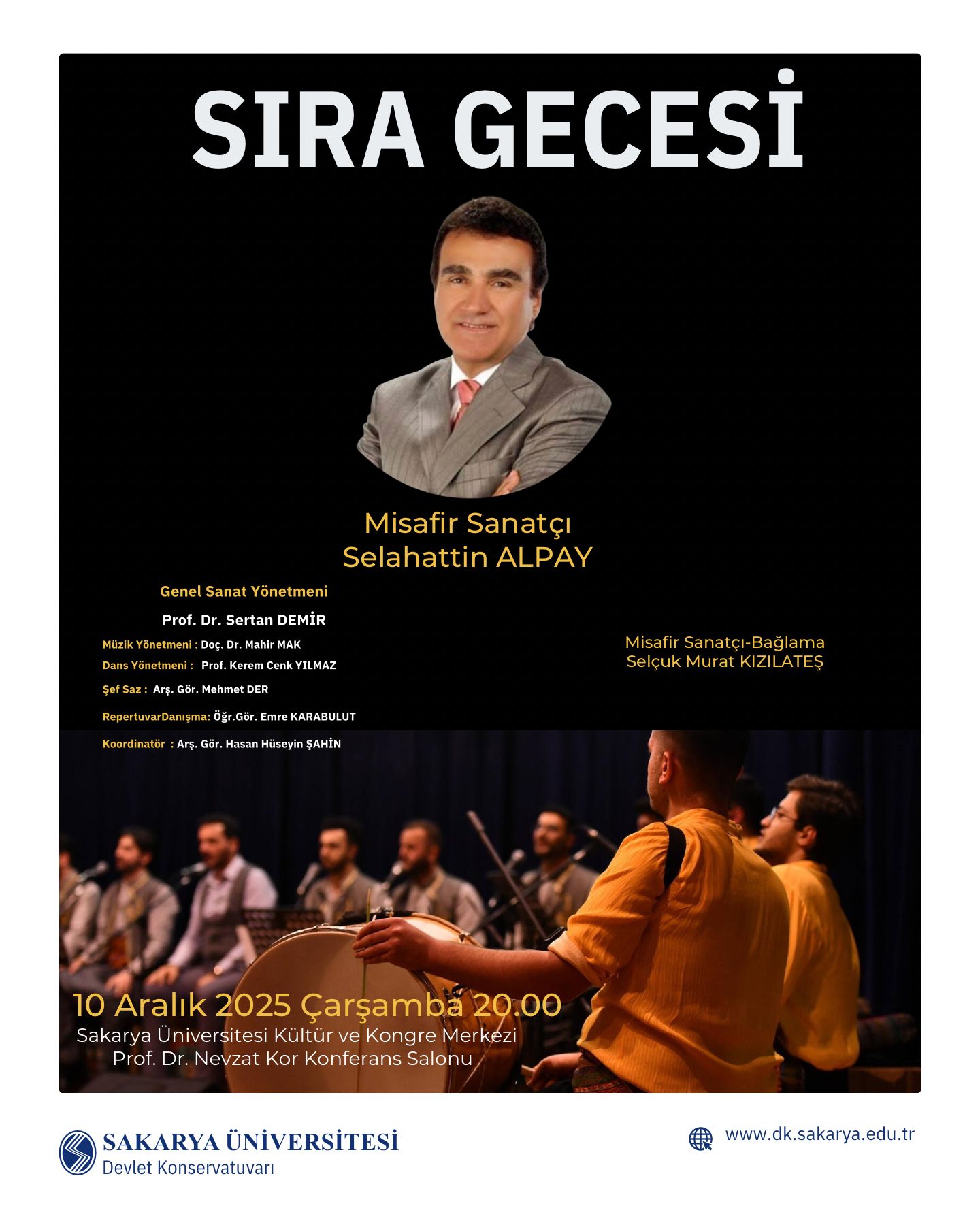 SAU Devlet Konservatuvarından "Sıra Gecesi"