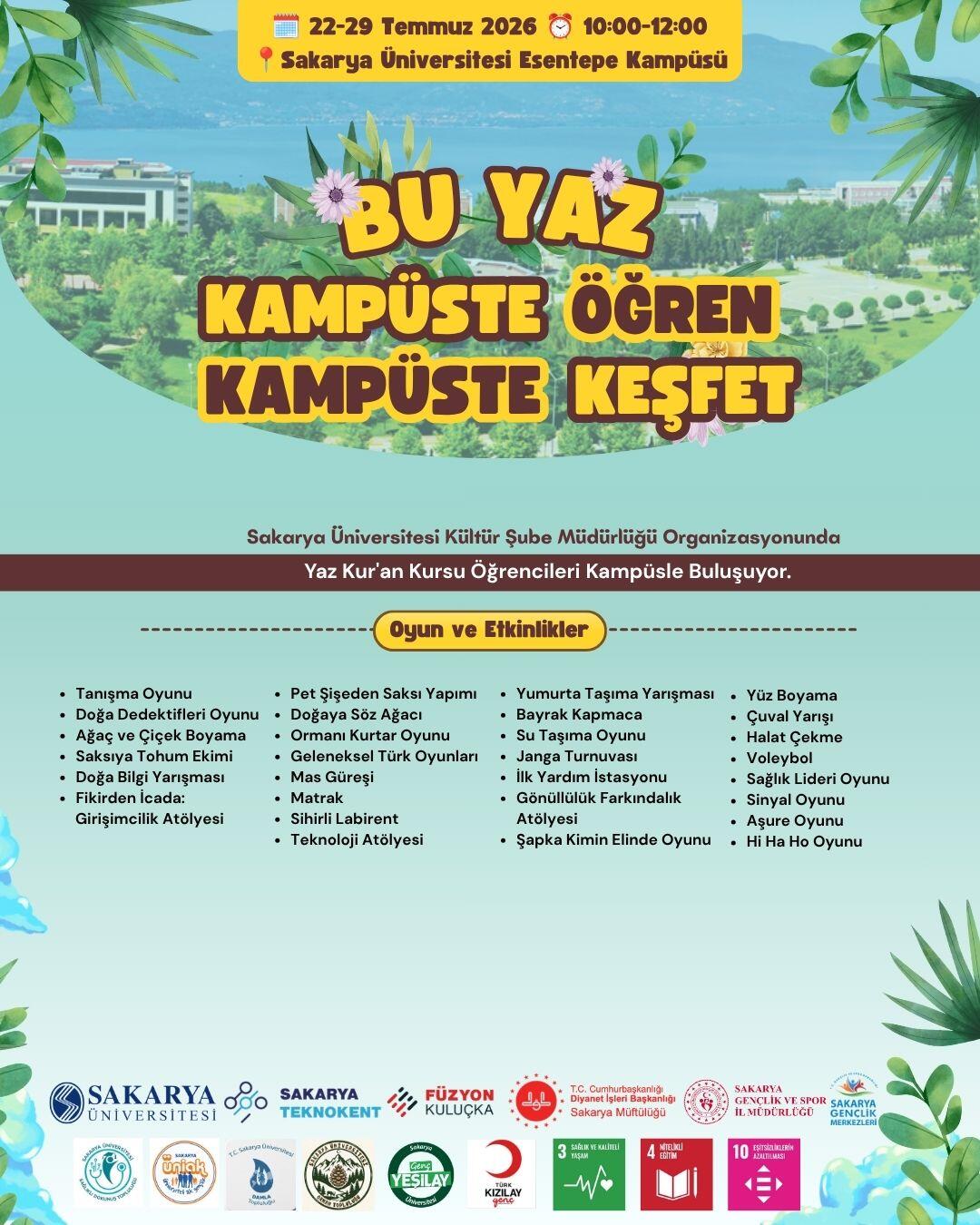 SAU Yaz Programıyla Kampüsün Kapılarını Çocuklara Açıyor